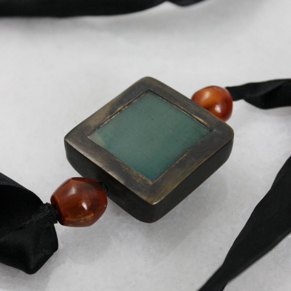 Marni Square Charm Abstract Statement Necklace - image 4